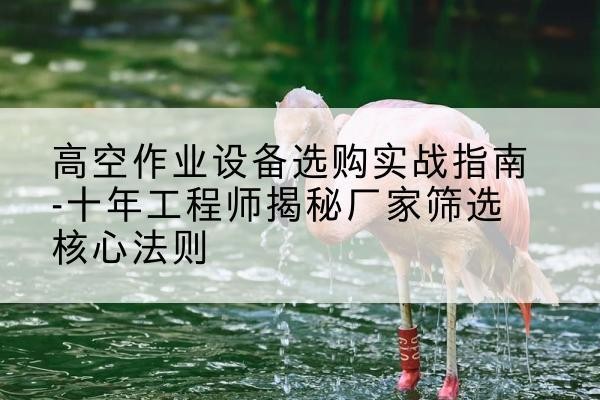 长洲剪叉式升降机厂家-高空作业设备选购实战指南-十年工程师揭秘厂家筛选核心法则