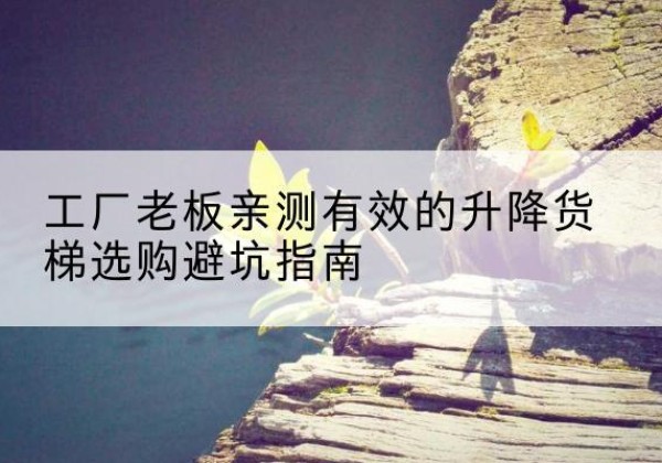 长洲升降货梯怎么选-工厂老板亲测有效的升降货梯选购避坑指南